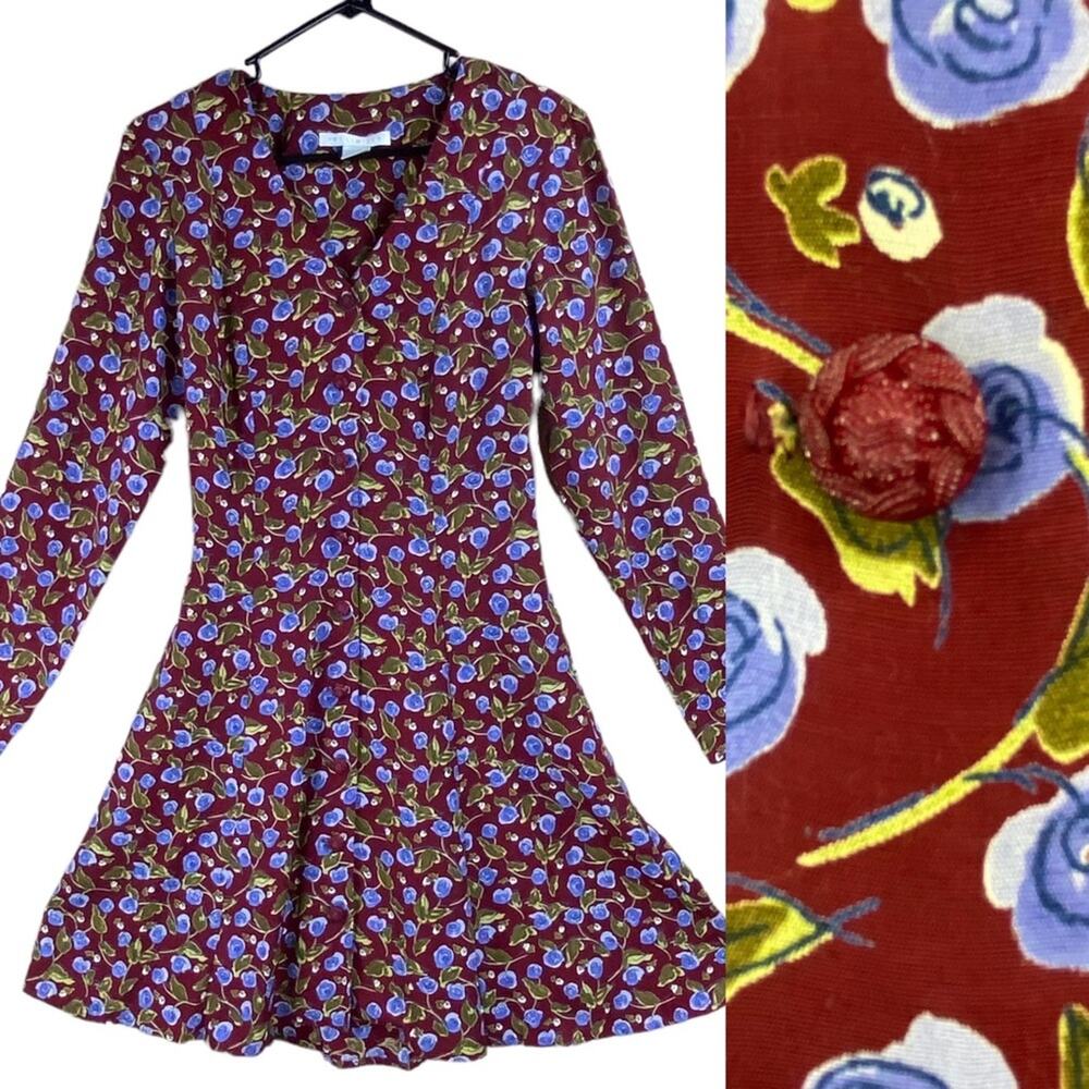Vintage The Limited Floral Long Sleeve Dress Size S
